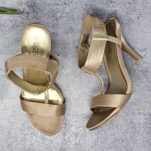 Kenneth Cole Reaction | Know Way Gold Heeled Sandals Size 6M